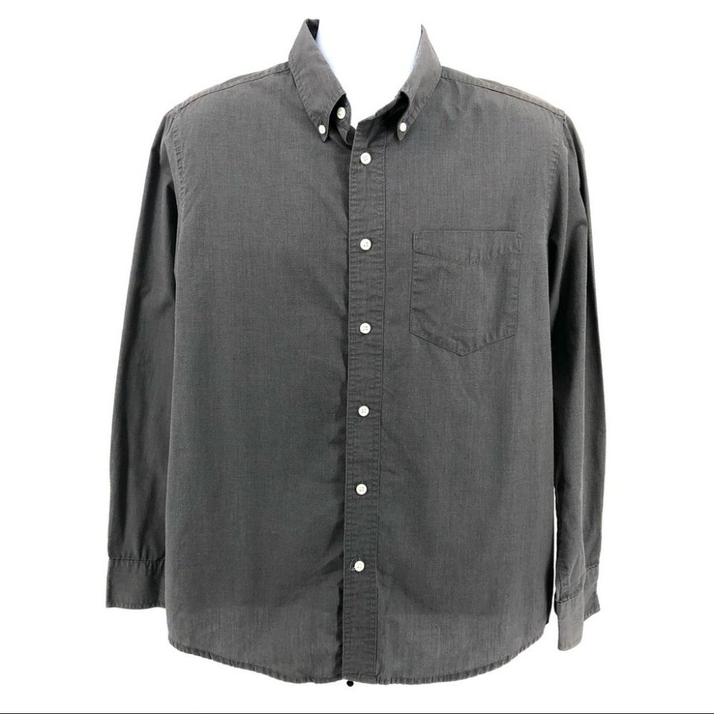 Chaps Gray Dress Shirt, Size M